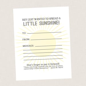 Carte de compliments Spread Sunshine (Semaine de la santé mentale)