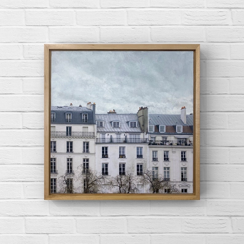 Original work The roofs of Paris VI photo collage Paris Travel facades Buildings wall art Design image 1