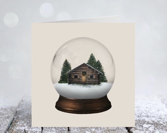 Christmas greeting card Snowball chalet