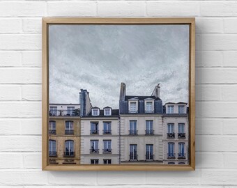 Origineel werk | De daken van Parijs VII | fotocollage | Parijs | Reizen | gevels | Gebouwen | kunst aan de muur | Ontwerp