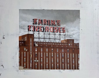 Original work | Five Roses Flour | Factory | old building | Montreal | urban art