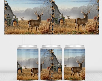 Buck, White Tail, Deer Hunting, Outdoors, Designs for Men, 12 Oz Can