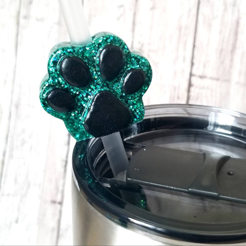 Paw Print Straw Topper