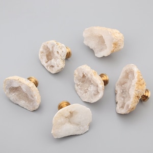 Natural Crystal brass base drawer pull knob, Cabinet Knobs handle, cupboard drawer pulls, modern dresser knobs, furniture makeover hardware