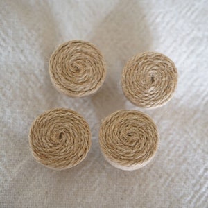 Pomelli per cassetti in corda di canapa, pomelli per armadietti per camerette in stile boho, pomelli per cassetti, pomelli in legno, maniglie per cassetti per camerette, pomelli per mobili