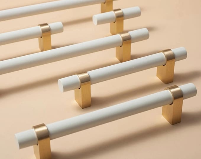 Gold Long Pulls Brushed Silver Drawer Knobs Pulls Etsy