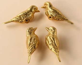 Bouton de poignée d'armoire oiseau en laiton, chambre de bébé boutons de tiroir poignées/boutons de commode de tiroir poignées d'armoire, matériel de meubles en laiton