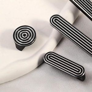 Gold boho rainbow Cabinet Handles Pulls, Black Drawer Pulls Knobs Handles, Dresser handle pull, Kitchen handle pull Wardrobe Knobs Handles