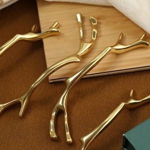 Brass Branch Drawer Handles Pulls, Golden branch Cabinet Pulls Wardrobe Handle Knob Dresser handles Knobs, Furniture Handles Knobs Pulls