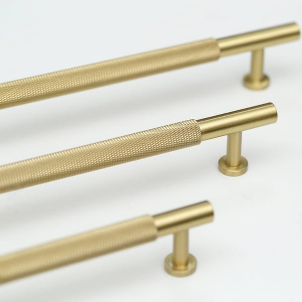 Brass Knurled Cabinet Handles Pulls, Brass Gold Drawer Knobs Pulls Handles, wardrobe handle pulls, Dresser Pull handles, Furniture Hardware