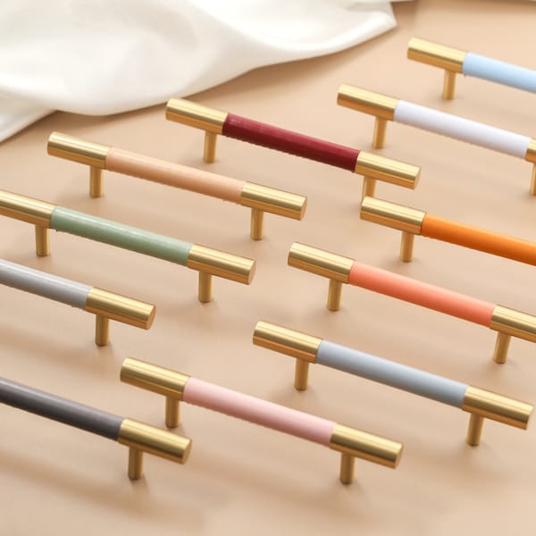 Leather Wrapped Drawer Handle Pulls Etsy