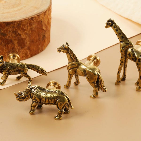 Vintage safari animals drawer knobs handle, Antique brass animals cabinet dresser handles Bronze cupboard knobs handles, custom engraved