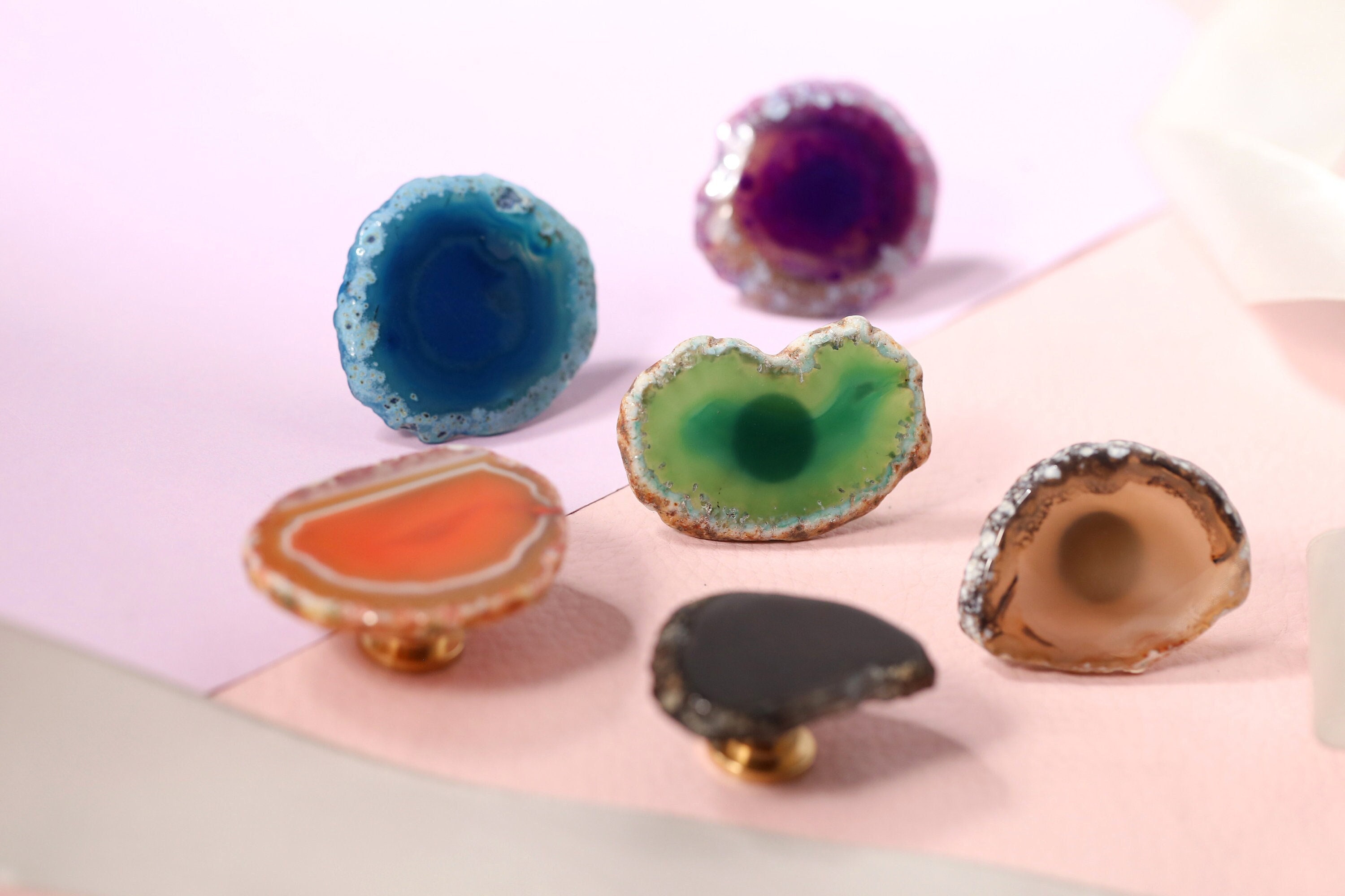 Agate Jade drawer knob, Gemstone dresser Handle Knob Cabinet Knobs, cupboard drawer pulls, modern dresser knobs, furniture hardware