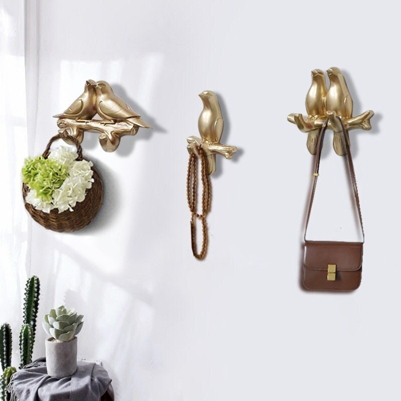 Modern Gold Bird Wall Hooks Bird Wall Hooks Coat Hook Coat Etsy