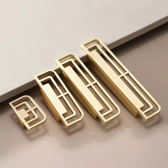 Gold Drawer Handle Pull Dresser Pull Knob Modern Etsy