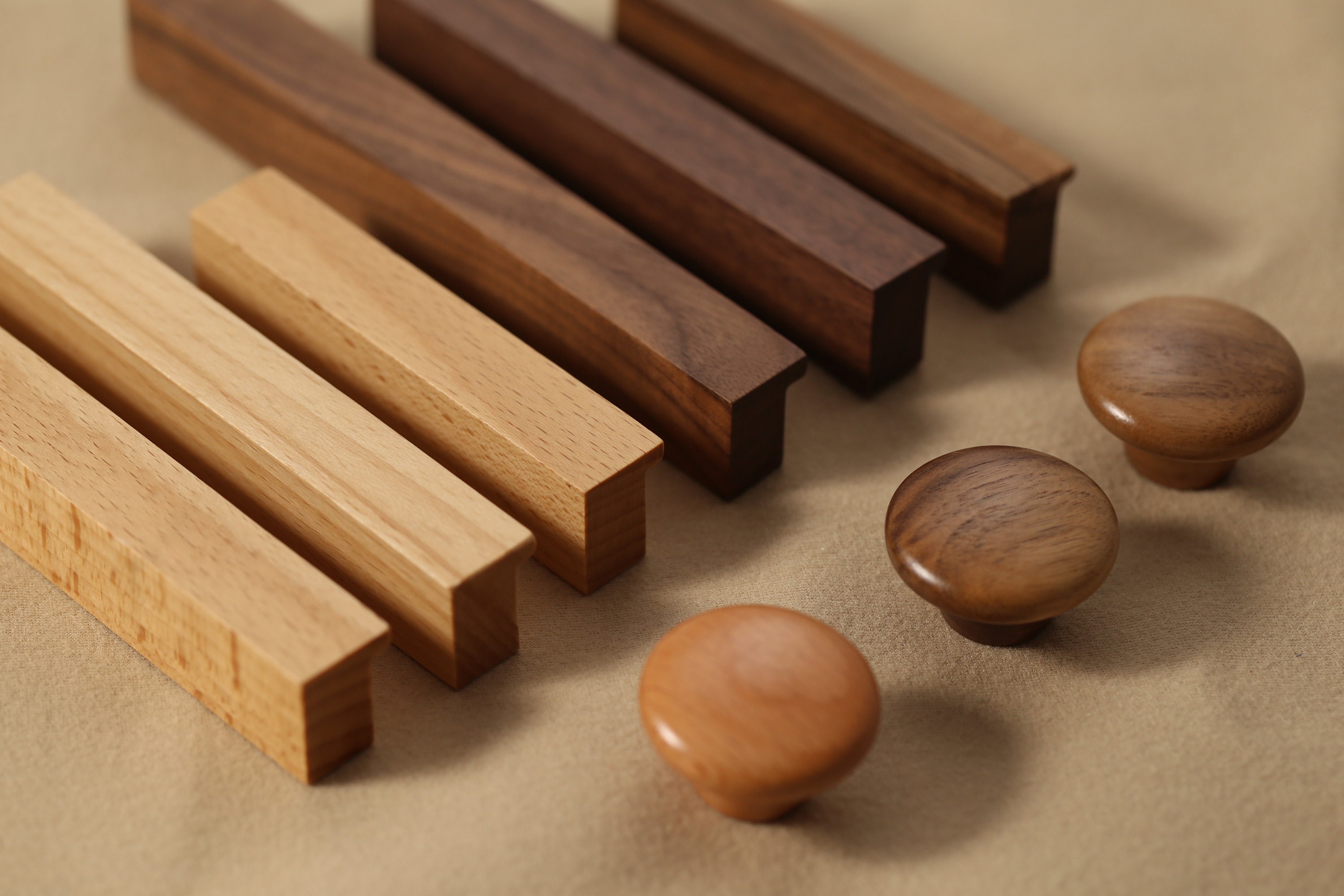 Log Houten Knoppen Kledingkast Deurklink Kast Lade Trek, 2 stuks Trekt Knoppen Lade Kast Handvat T Bar Handgrepen Deurgrepen for Kast Walnoot Keuken Kast Handgrepen (Gatafstand: 224mm) (Size : Hole d