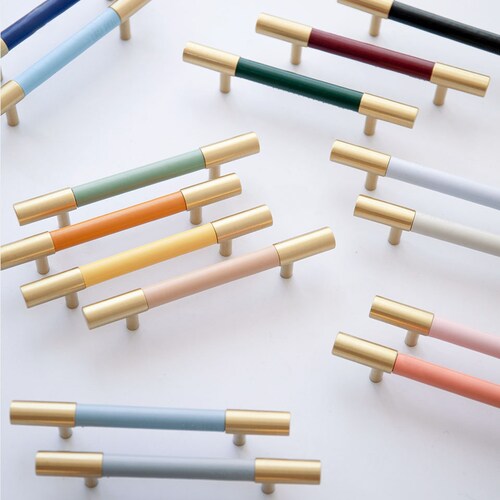 Leather Drawer Pulls Furniture Hardware Natural Etsy