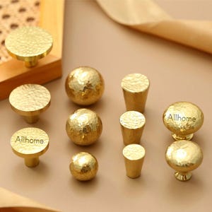 Hammered solid brass drawer knurled knob cabinet pull door pull,custom engraved modern solid brass pull