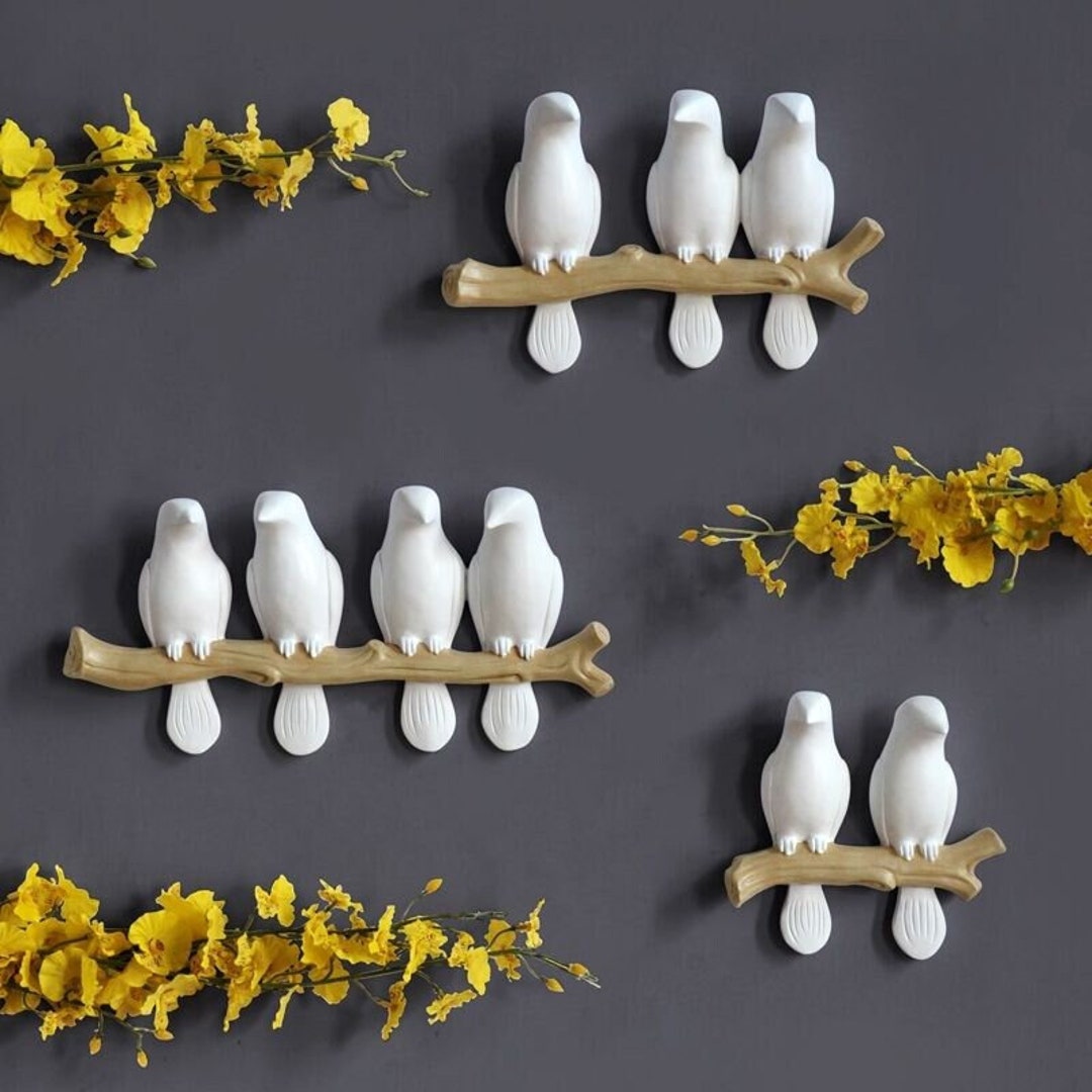 White Bird Wall Hooks Bird Wall Hooks Door Hooks Coat Hook Etsy