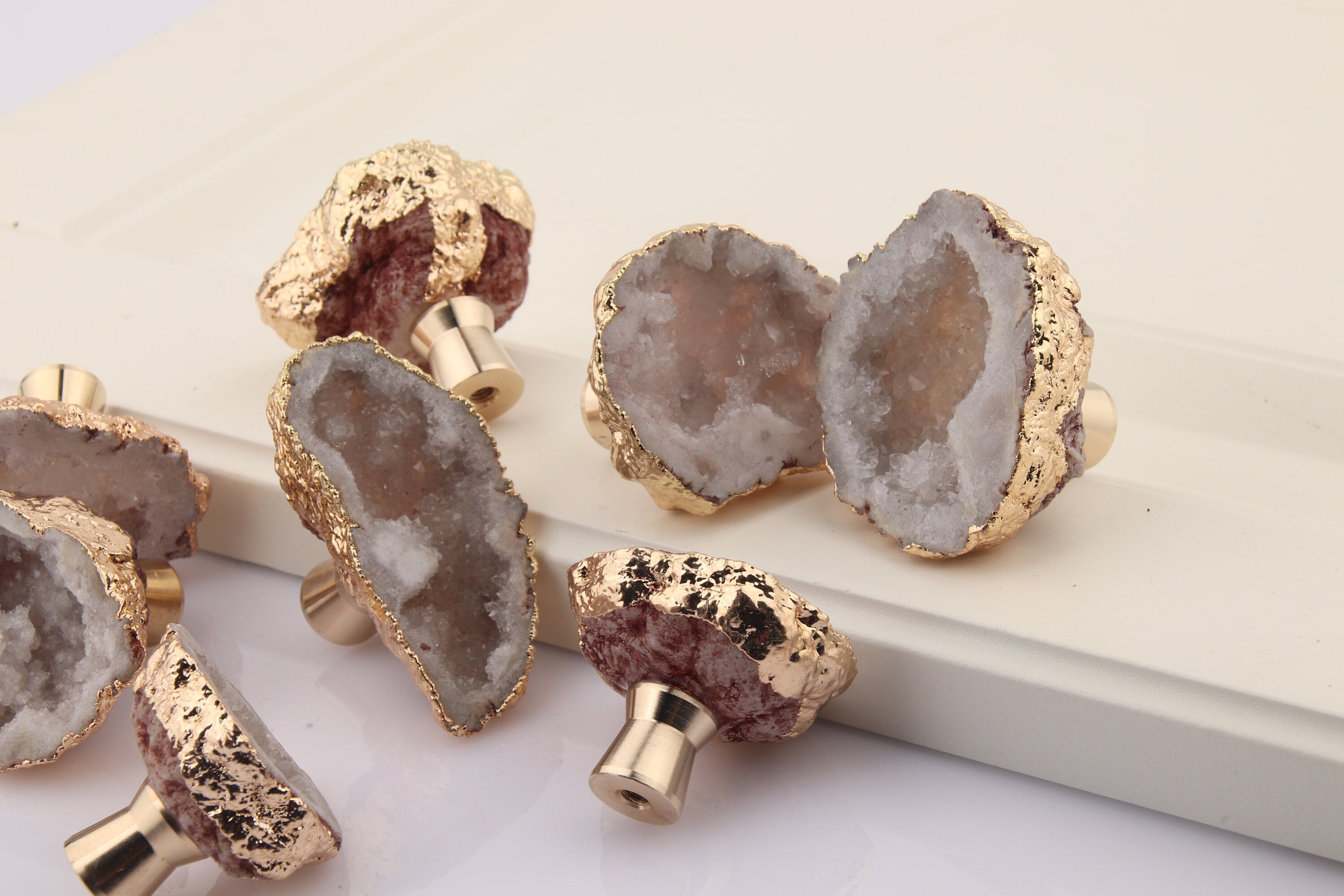 Crystal brass base drawer knob, Cabinet Knobs dresser knob, cupboard drawer pulls, modern dresser knobs, furniture makeover hardware