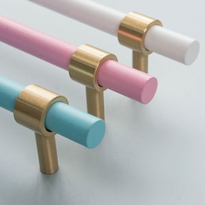 Macarone Cabinet Handle Pulls, Nursery room brass Drawer Knobs Pulls Handles Dresser Knobs, Children&#39;s room cabinet pull Furniture Hardware