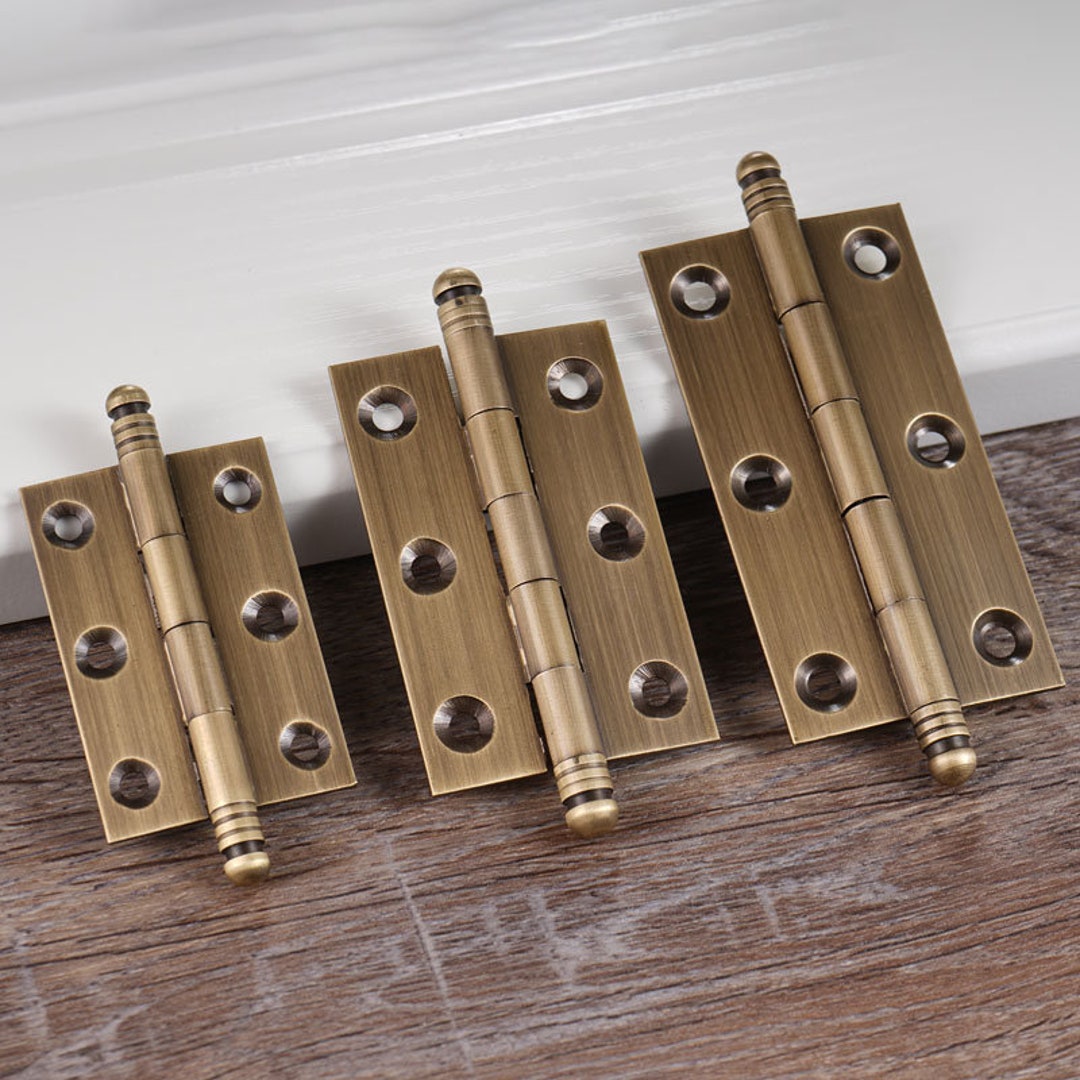 A Pair Antique Brass Hinges Brass Door Hinges Etsy