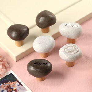Natural Pebbles drawer knobs custom engraved Cobblestone dresser cabinet handles pulls,Sea stone Bathroom pulls knobs Art decor Kitchen