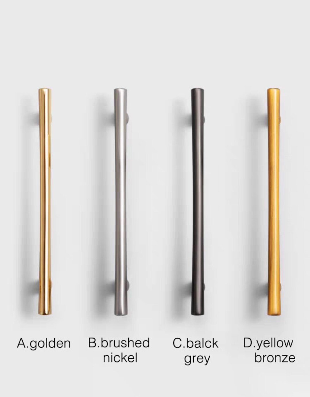 Brushed Gold Handle Pull Brushed Nickel Drawer Handle Etsy