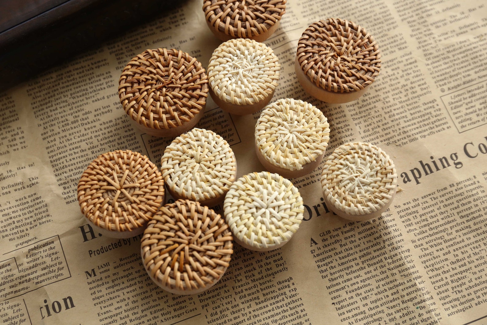Rattan Knobs 5cm Boho Rattan Nursery Knobs Rattan Etsy UK