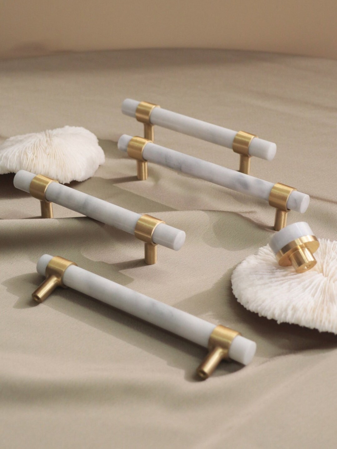 Marble Drawer Knobs Pulls Handles/ Nature Marble Etsy