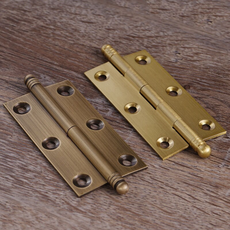 A Pair Antique Brass Hinges Brass Door Hinges Etsy