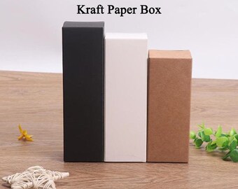 100pcs Kraft Paper Box for Dropper Bottle Essential Oil Sprays sample valve tubes package