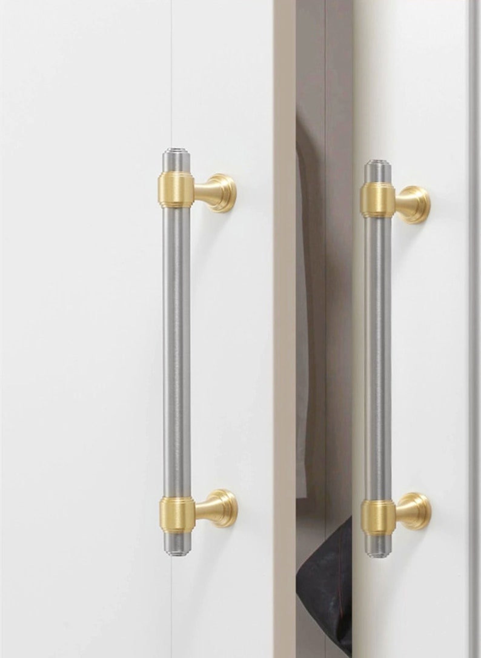 Gold Silver Pulls Brushed Silver Drawer Knobs Pulls Etsy