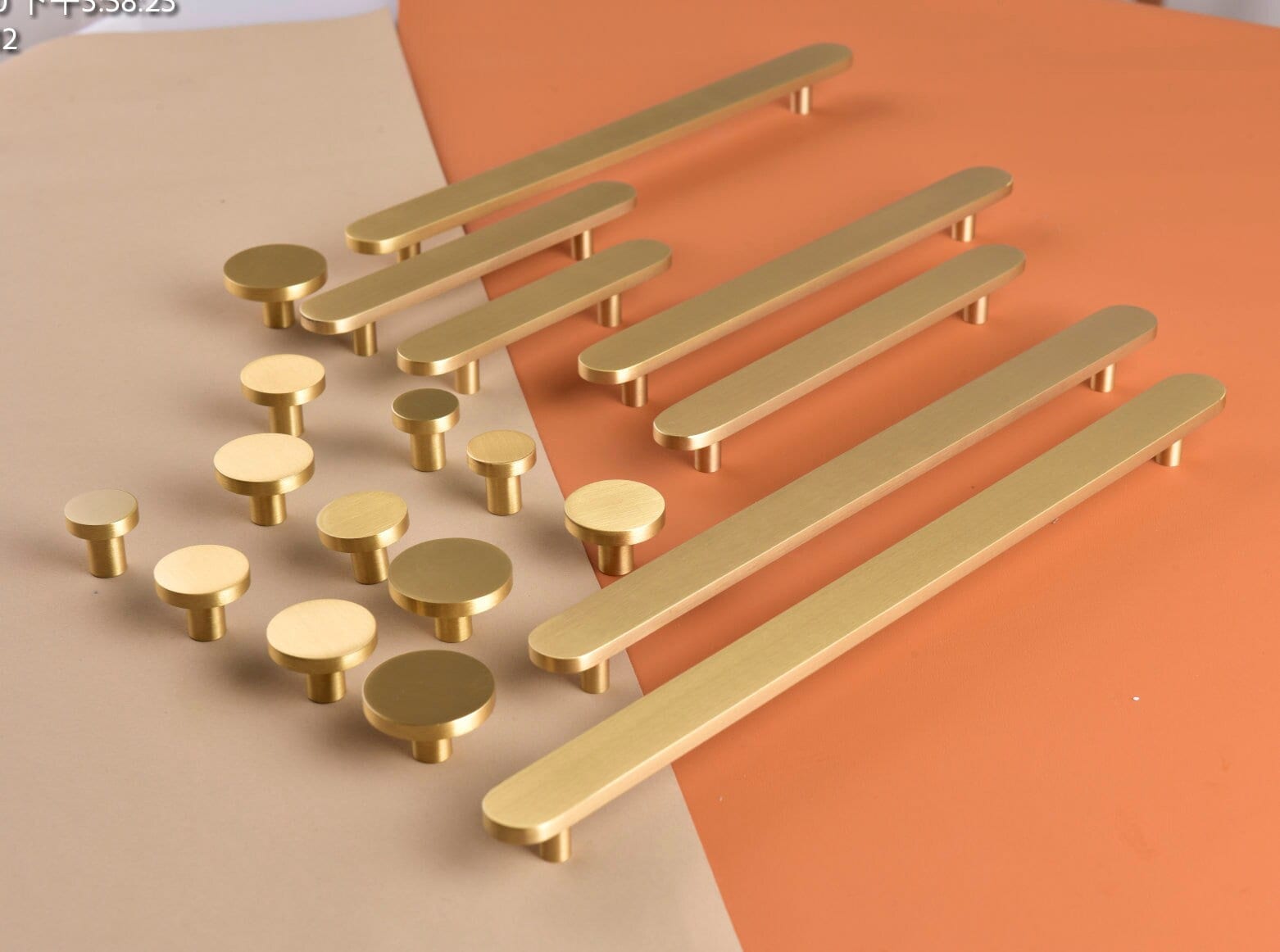 Solid brushed Brass round knobs brass cabinet knobs, drawer knob handles pull dresser handle knob, furniture knobs, Pure Brass Door Pull
