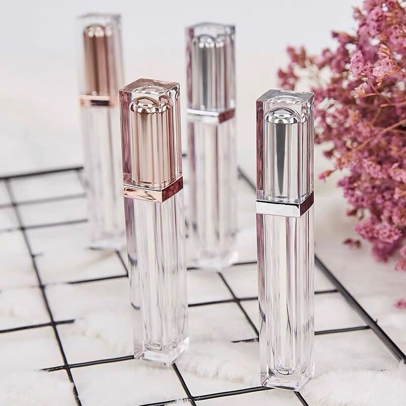 6ml Rose gold empty Lip Gloss Tube Cosmetic Lip Packaging Etsy
