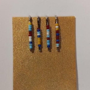 Hair pins/Bobby pins decorated with mini beads set of 4