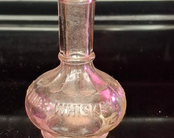 Antique Worlds Fair first prize Old Times Whiskey mini glass bottle 1893 Chicago