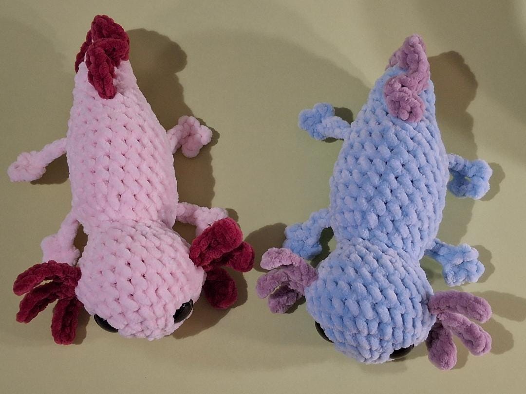 No Sew Pattern for Adorable Axolotl Crotched Plush - Etsy
