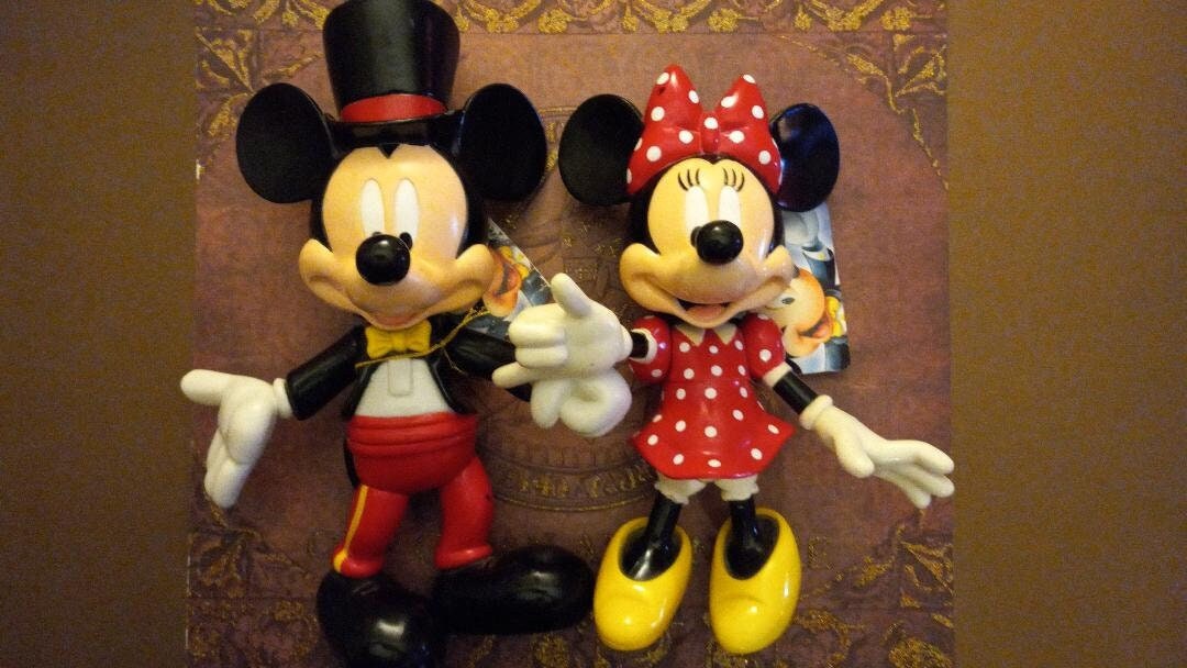 ヴィンテージ　 フィギュア　Mickey 　Minnie　レトロ　レア Vintage Walt Disney Mickey And Minnie Mouse Ceramic