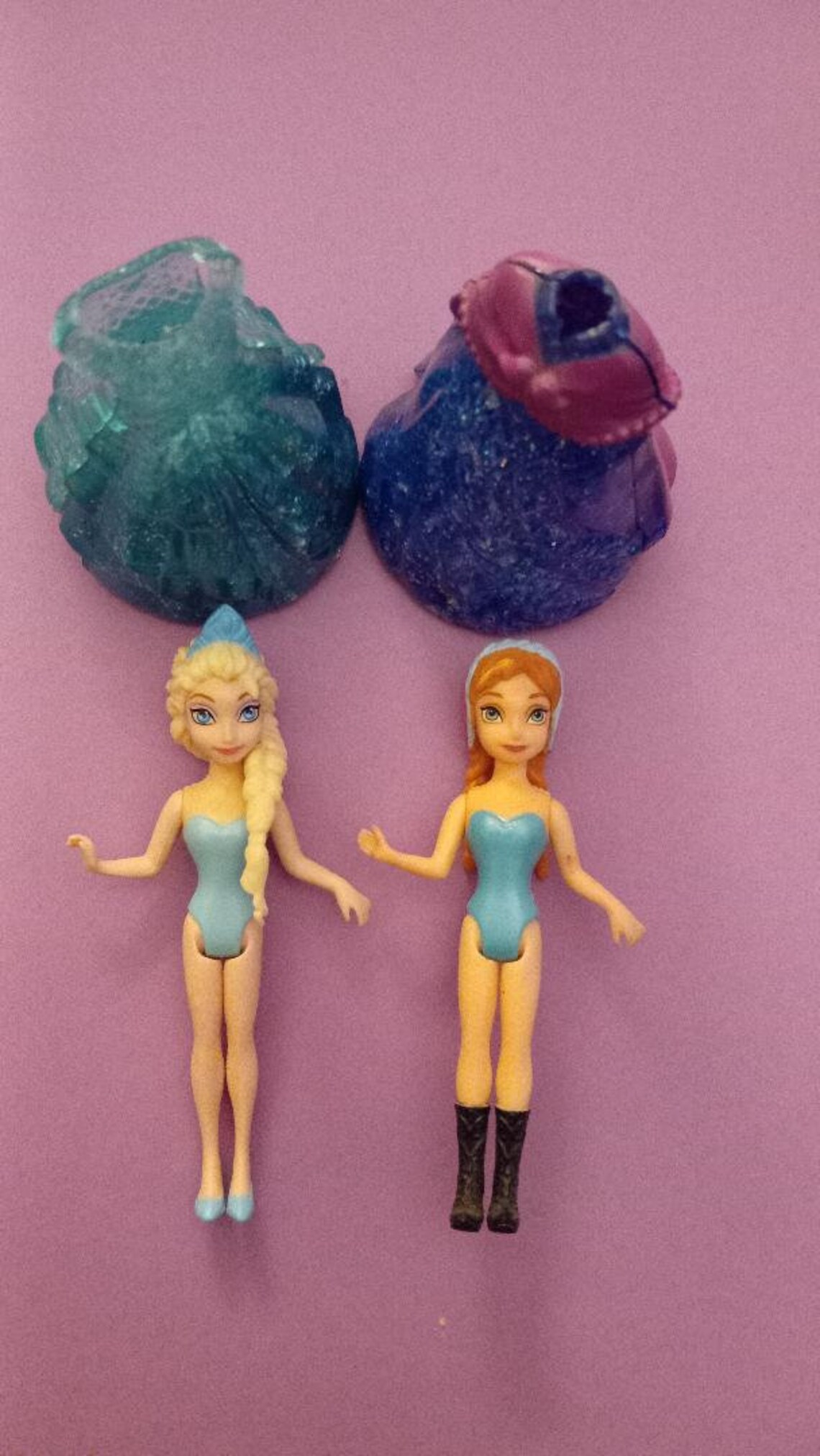 Disney's Frozen Glitter Glider Magiclip Elsa and Anna Mini Dolls Etsy