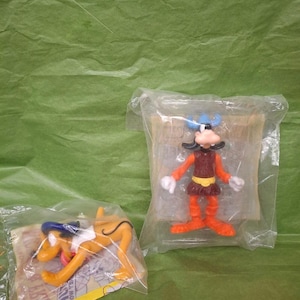 Vintage McDonalds Disney Goofy and Pluto Happy Meal toys Epcot center Adventure collection