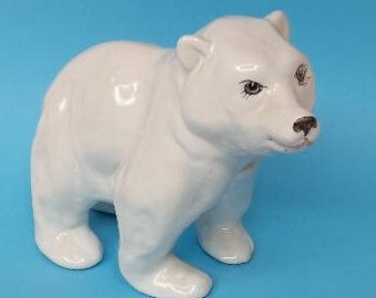 Vintage Ceramic Polar Bear figure made in Italy