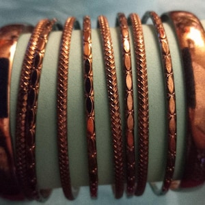 Vintage metal bangles/bracelets set of 10