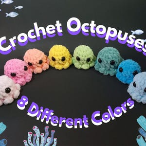 Crochet Octopuses | Amigurumi Plushie | 8 Different Colors! | Made to Order