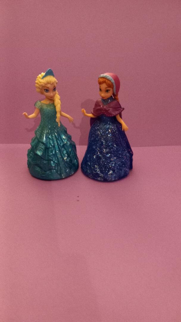 Disney's Frozen Glitter Glider Magiclip Elsa and Anna Mini Dolls Etsy