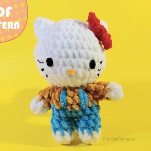 Cute Kitty Crochet Pattern PDF File Download, Cat Plushie Tutorial