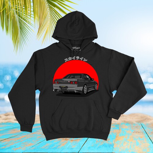R32 Skyline Outline Logo Hoody Hoodie Hooded Top R32 Skyline Outline Logo Hoody Hoodie Hooded Top