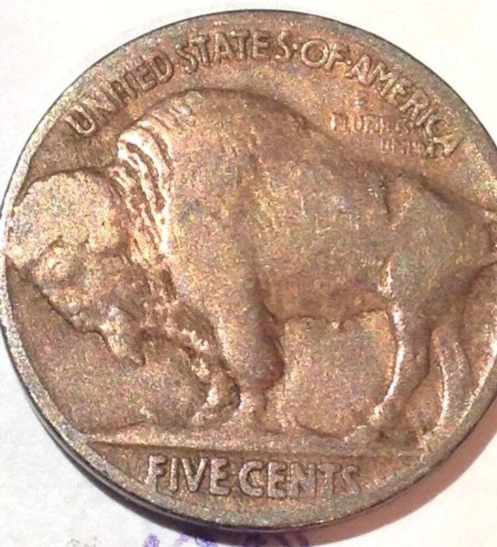 Copper Colored Buffalo Nickel Highly Valuable Oddity Etsy