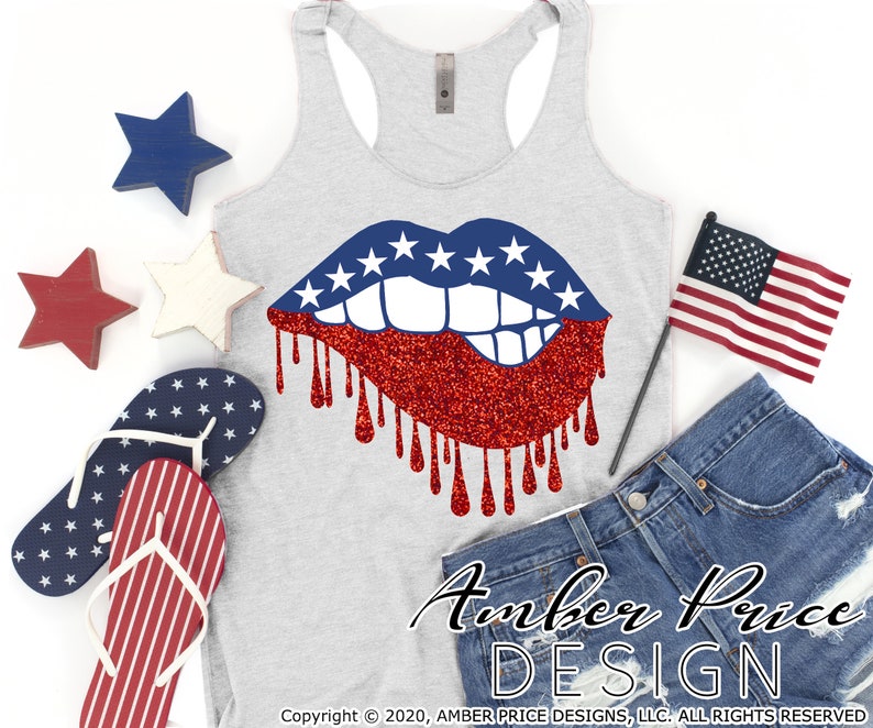 Download Biting lip American flag SVG layered 4th of July shirt ...