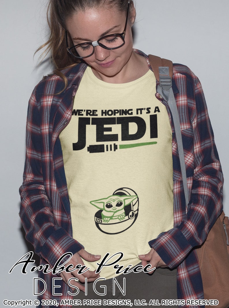 Download Baby Yoda pregnancy svg We're hoping it's a jedi SVG | Etsy